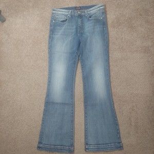 VGS Denim for All Women's Size 10 Medium Blue Denim Wide Cuffed Leg Jeans